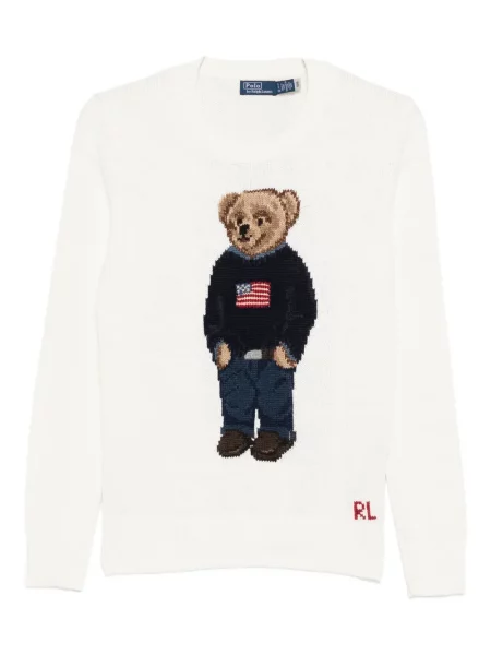 Svetr Polo Ralph Lauren s výšivkou hnědý