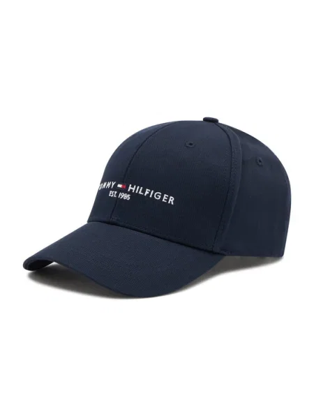 TOMMY HILFIGER Sapkák éjkék / tűzpiros fehér