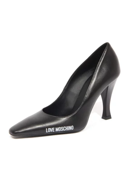 Czółenka Moschino skórzana czarna