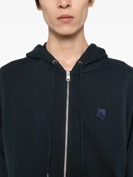 Hanorac cu glugă Maison Kitsune albastru