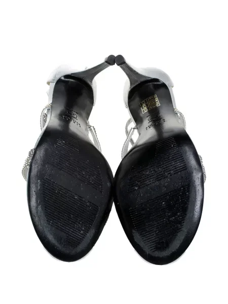 Pantofi cu toc Stuart Weitzman din piele argintiu