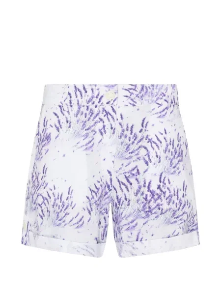 Pantaloni scurți Vilebrequin de in cu imagine alb