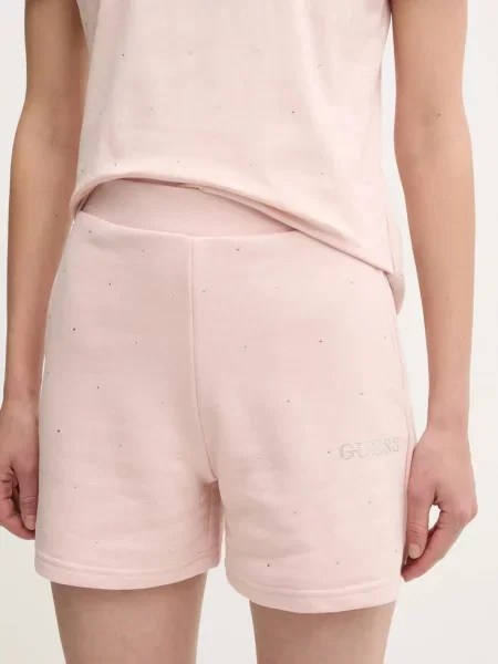 Kratke hlače Guess RHINESTONES roza