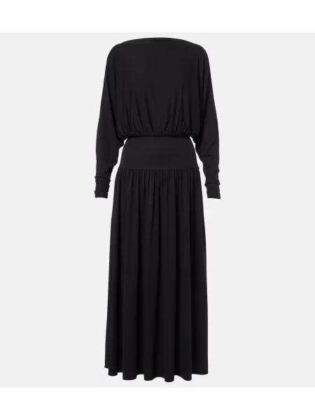 Rochie midi Toteme din jerseu de costum negru