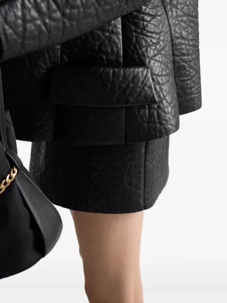 Fustă din piele Prada negru