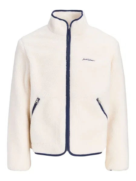 JACK & JONES Jachetă fleece JWHNORREBRO bleumarin alb