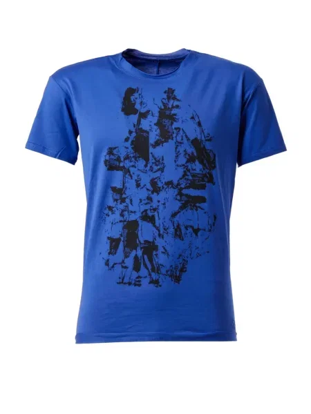 Tricou Leclaireur cu imagine cu imprimeu abstract albastru