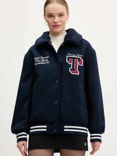 Tommy Jeans jachetă din amestec de lână