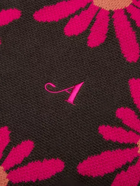 Květinová vesta Awake Ny s výstřihem do v hnědá