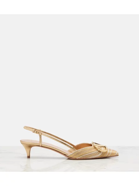Pantofi cu toc Valentino Garavani din piele slingback