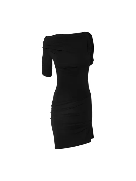 Sukienka mini Jacquemus z falbankami czarna