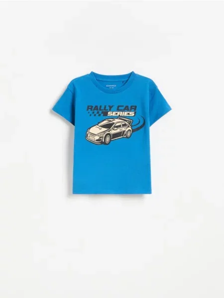 Reserved Tricou din cu imprimeu albastru-violet albastru