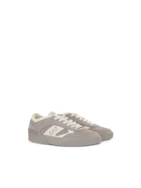 Sneakersy Emporio Armani Ea7 skórzane szare