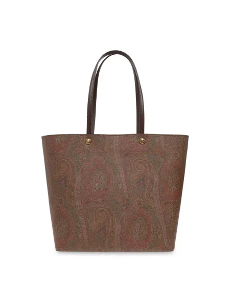 Shopperka Etro skórzana brązowa