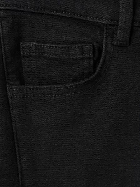 Jeansy flare z przeszyciami black denim Teen 34 MANGO TEEN czarne
