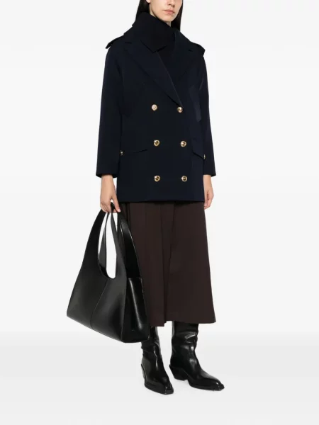 Dvouřadý kabát Elisabetta Franchi modrý
