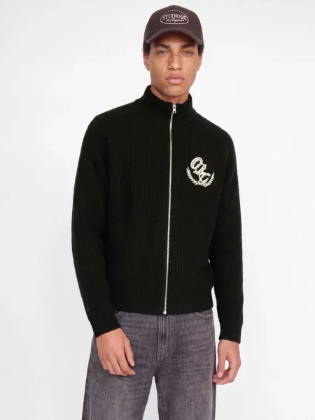 JACK & JONES Kardigán JORFREDERIKSBERG nebielená čierna