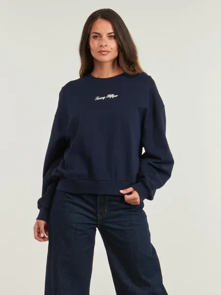 Hanorac Tommy Hilfiger clasic din material terry albastru