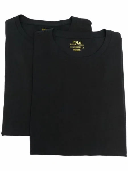 Tricou Polo Ralph Lauren cu decolteu rotund scurt negru