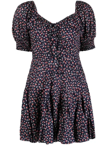 Plisirana satenska polo majica Polo Ralph Lauren s vezom plava