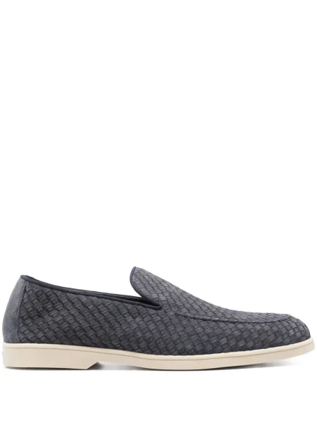 Pantofi loafer Doucal's din piele de căprioară albastru
