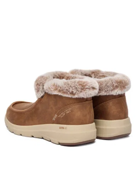 Členková obuv Skechers Glacial Ultra hnedá