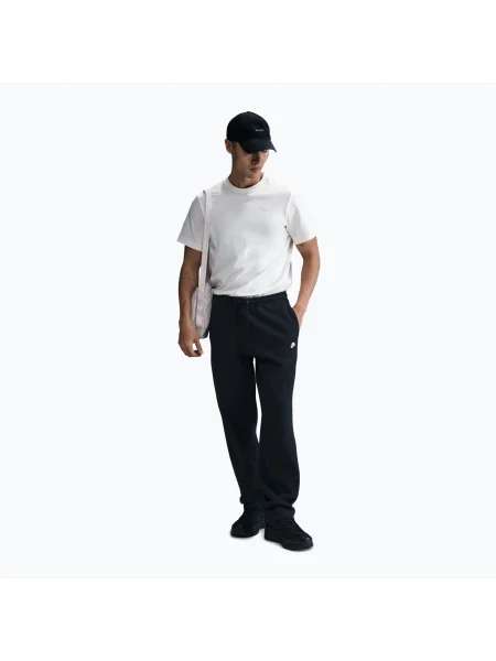 Pantaloni pentru bărbați Nike Club Open-Hem black/black/white alb
