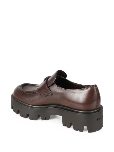 Pantofi loafer Prada din piele maro