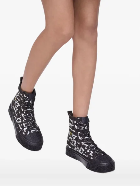 Sneakerși Marc Jacobs din canvas negru