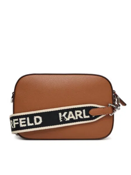 Crossbody torbica Karl Lagerfeld rjava