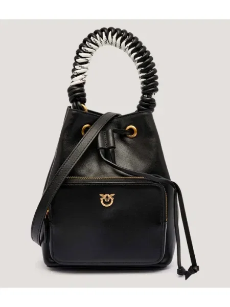 Pinko De piele geantă tip sac CARGO negru