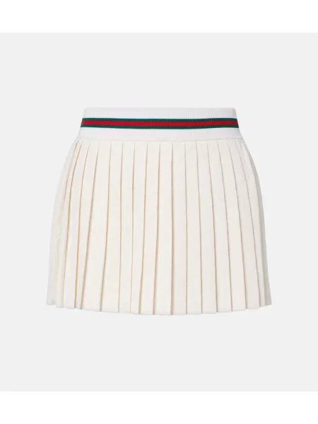 Fustă Gucci din jacard alb