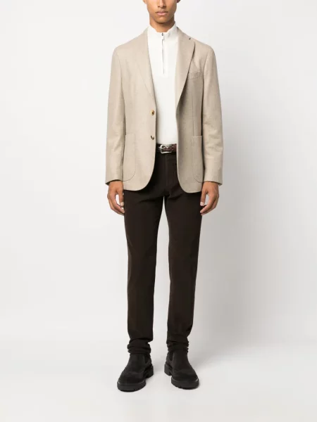 Chinos kelnes Incotex kordinis velvetas ruda