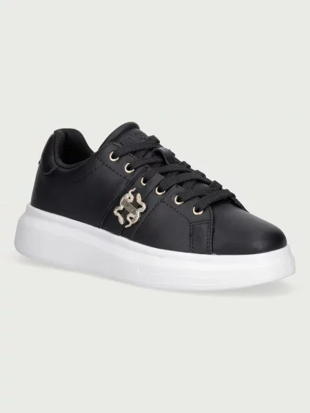 Just Cavalli sneakers dámske kožené čierna