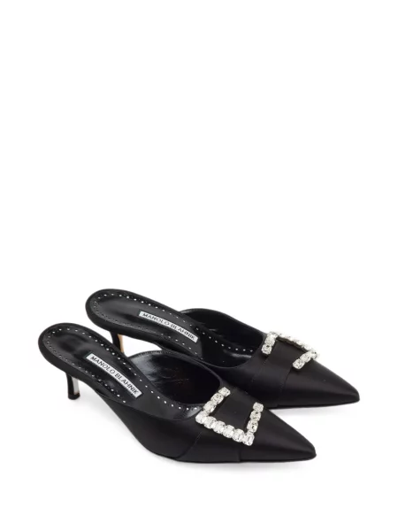 Papuci tip mules Manolo Blahnik negru
