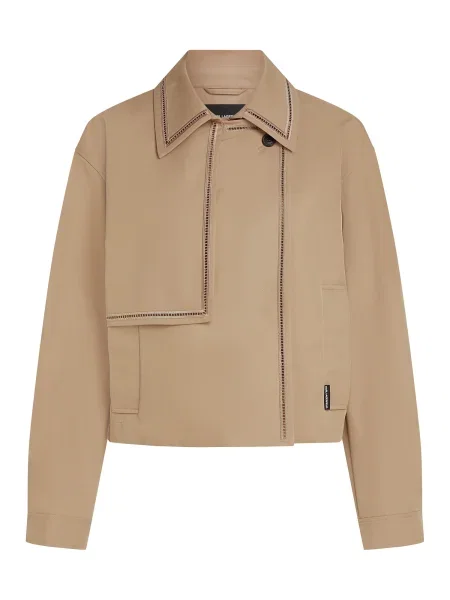 Karl Lagerfeld Palton de primăvară-toamnă brocart bej