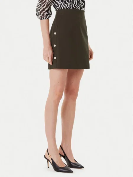 Morgan fustă verde mini drept JEONA negru