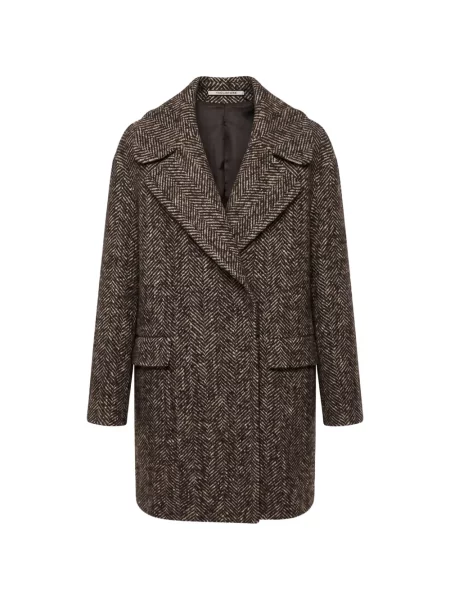 Palton Tagliatore cu model herringbone maro