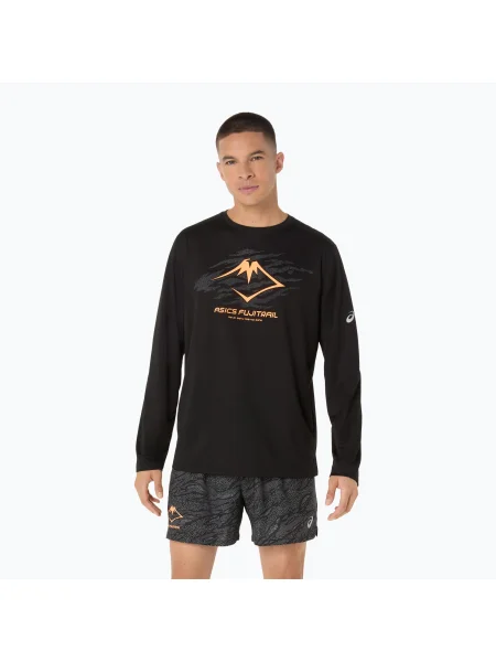 Tricou mânecă lungă Asics alergare negru