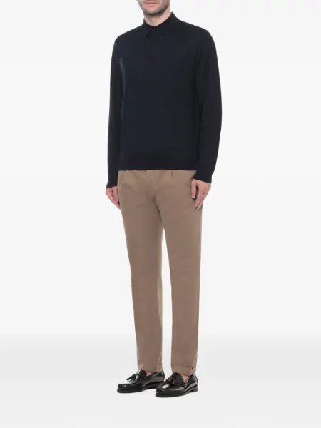 Lung tricou polo Devore albastru