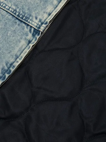 Geacă de blugi Aape By A Bathing Ape cu glugă albastru