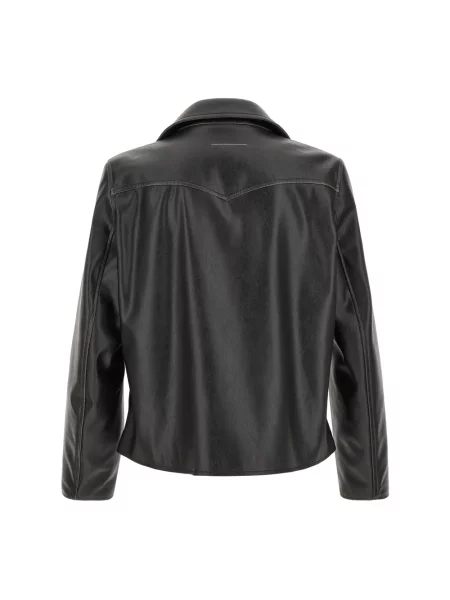 Kurtka skórzana Mm6 Maison Margiela czarna