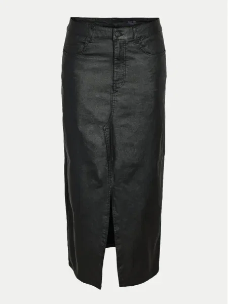 Noisy May Fustă din imitație de piele Kath negru