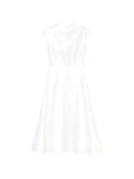 Sukienka midi Isabel Sanchis do kolan garniturowa biała