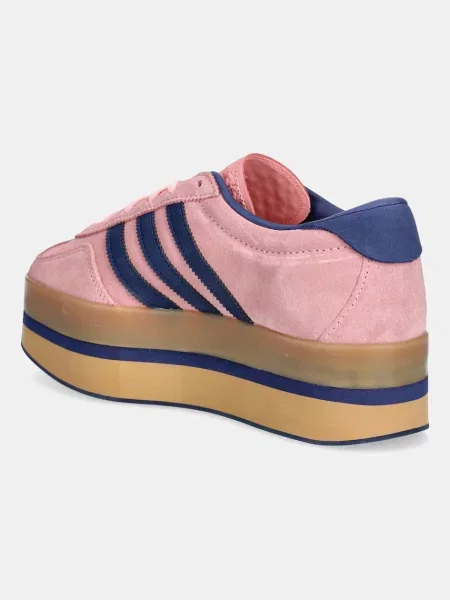 Adidas Originals sneakers din piele intoarsă Gazelle Stack W roz