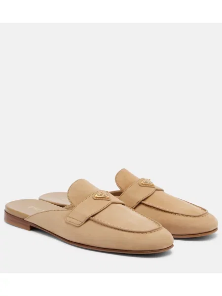 Mules Prada iz semiša bež