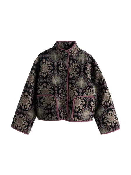 Next Geacă de primăvară-toamnă gri bazalt / grej / roșu burgundy negru