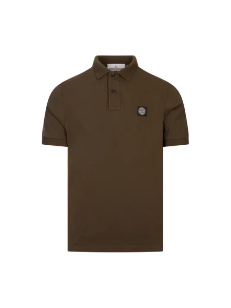 Koszulka polo Stone Island z kamieniami brązowa