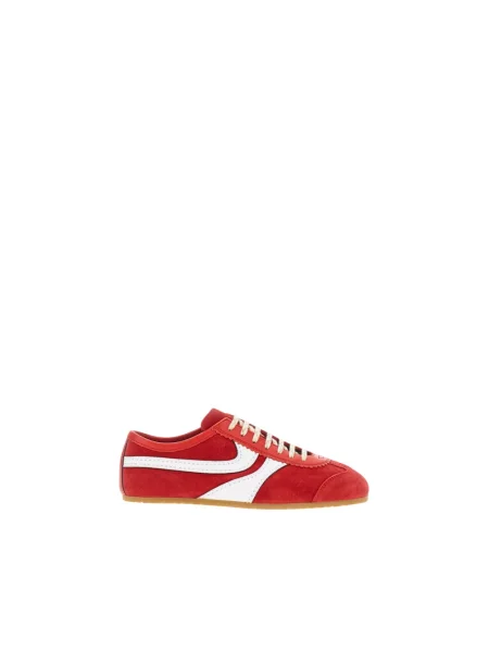 Sneakersy Dries Van Noten zamszowe czerwone