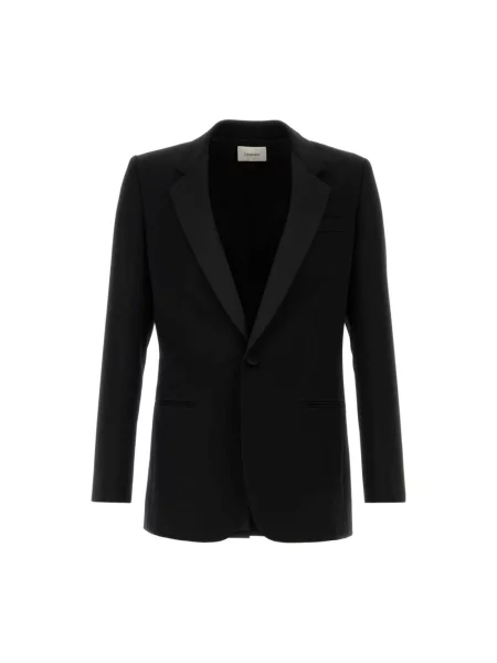 Marynarka Saint Laurent wełniana jednorzędowa czarna